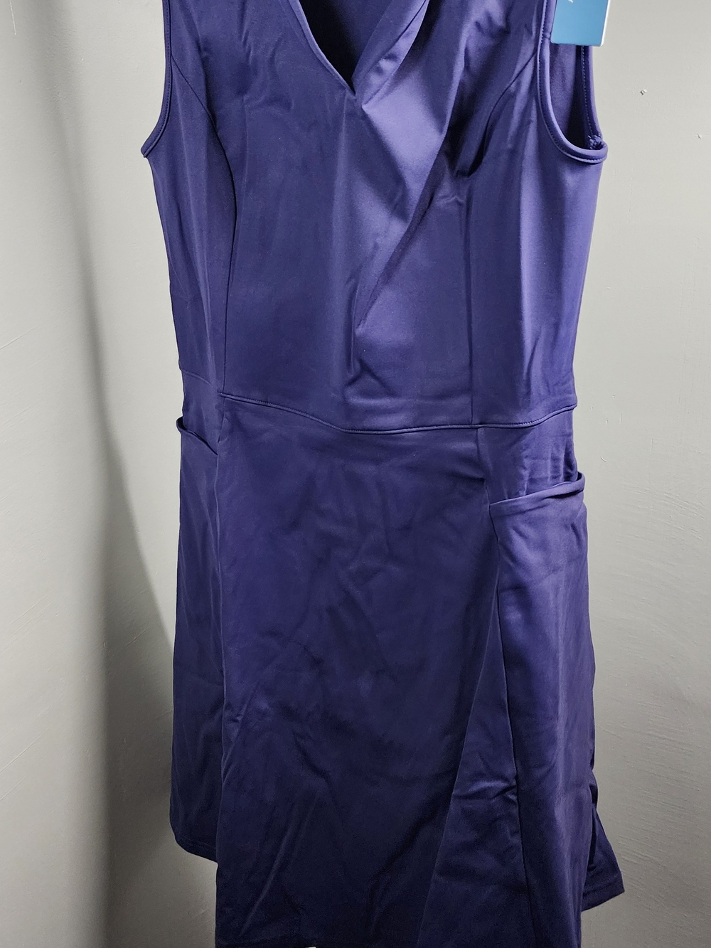 Sleeveless V-Neck Purple Women's Mini Dress with Pockets